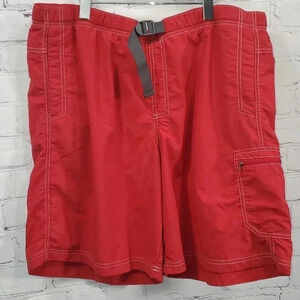 Columbia PFG Omni Shade Shorts Men’s 1x Red Fishing Outdoor